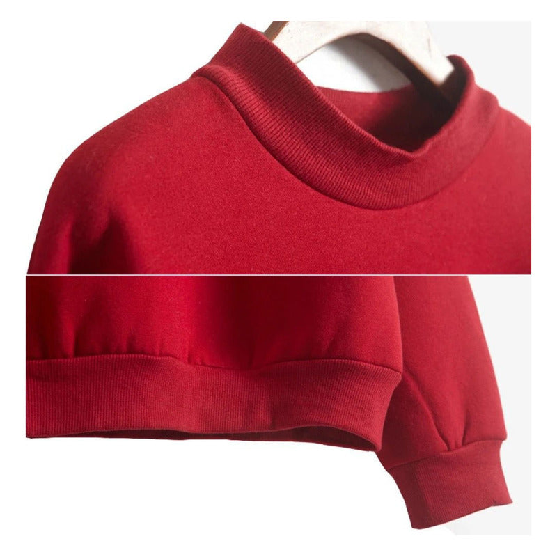 Buzo Deportivo Mujer Cuello Redondo Con Felpa Uniteduy