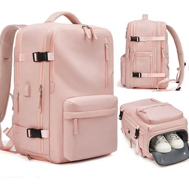 Mochila Viaje Grande Con Usb Varias Reparticiones Uniteduy