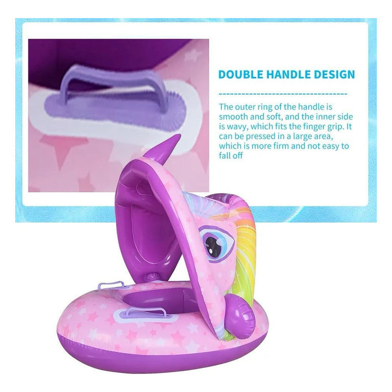 Flotador Inflable Bebe Silla Salva Vida Con Techo Uniteduy