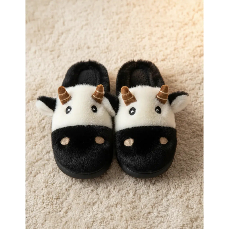 Pantufla Vaca Sin Talón Talles Del 36 Al 45 Suela De Goma