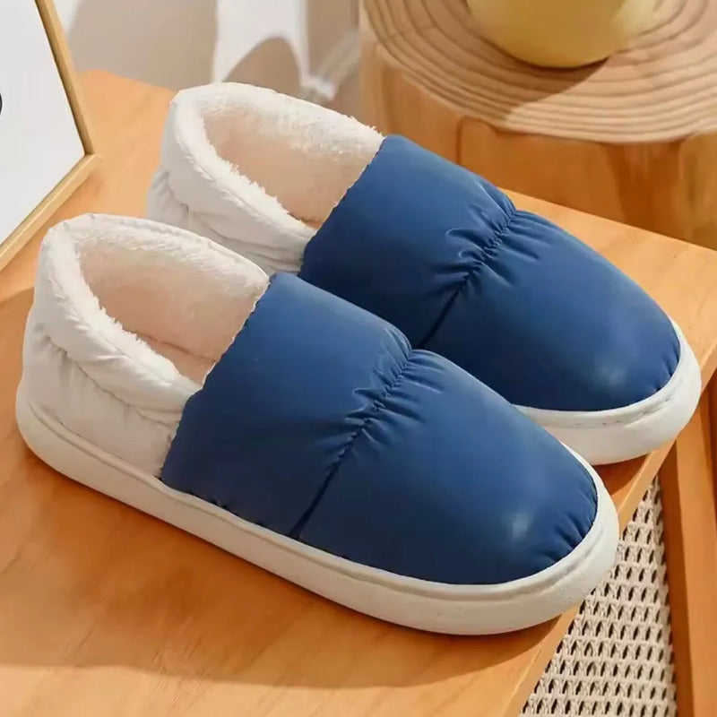 Pantufla Impermeable Cerrada Corderito Suela Goma Uniteduy