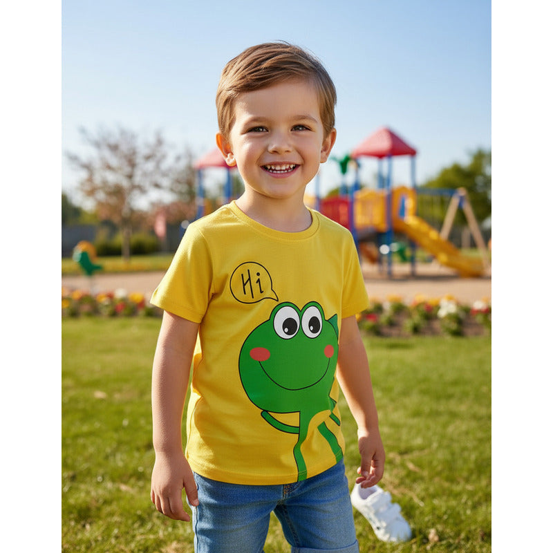 Remeras Manga Corta Algodon Bebes Y Niños Varios Diseños