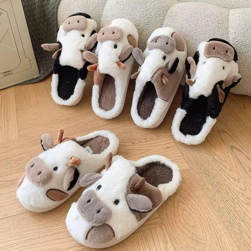 Pantufla Vaca Sin Talón Talles Del 36 Al 45 Suela De Goma