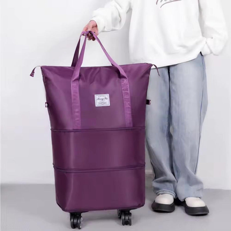 Bolso De Viaje Plegable Expandible Con Ruedas Desmontables