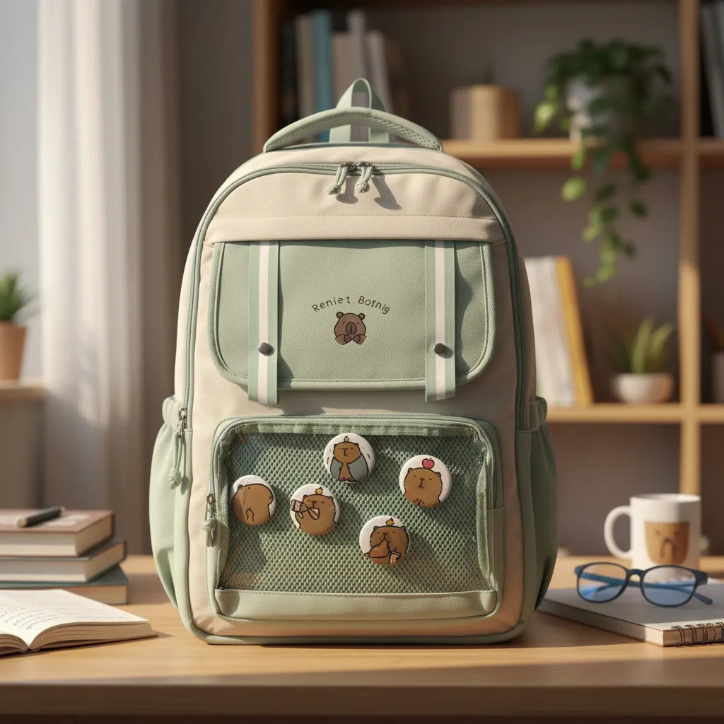 Mochila Escolar Liceo Pines De Capibara Carpincho Laptop