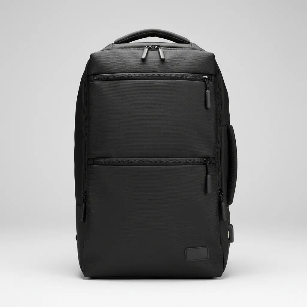 Mochila De Viaje Negra Con Usb Varias Reparticiones Uniteduy