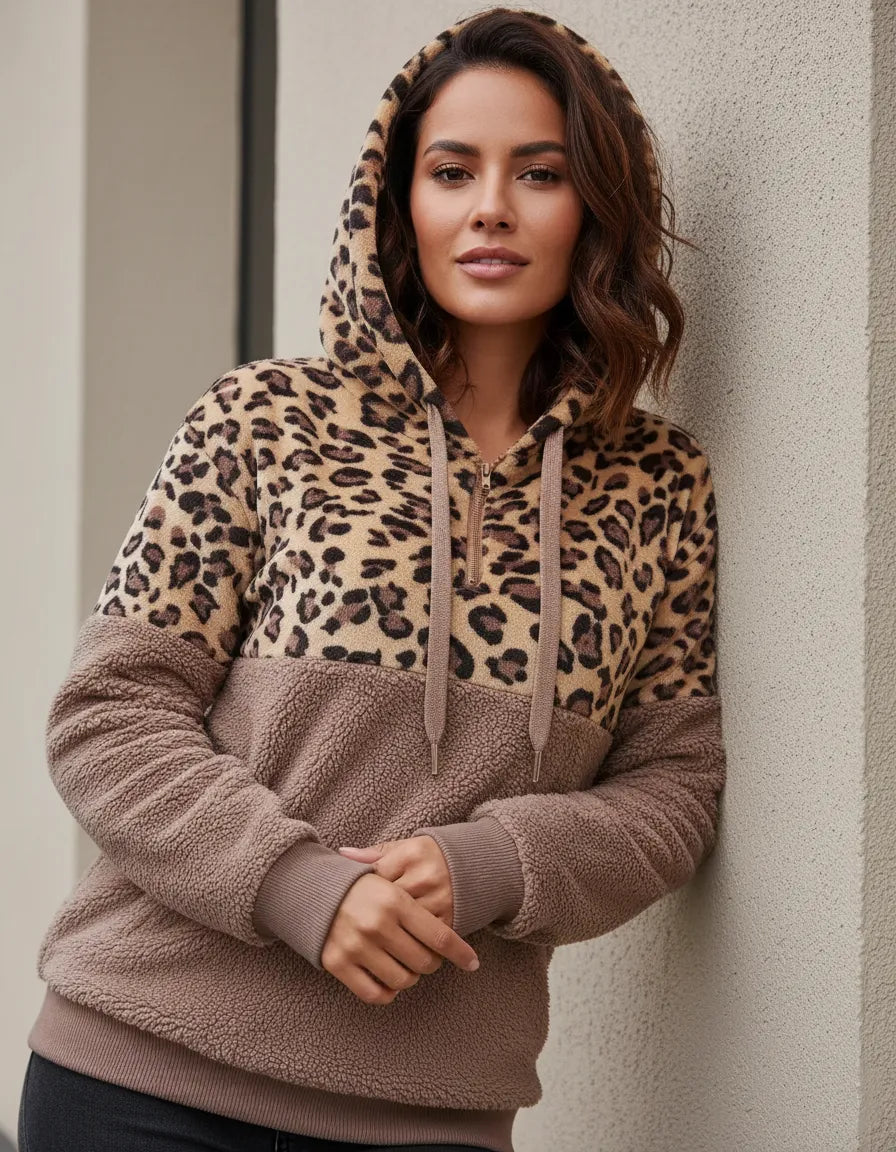 Buzo Canguro Animal Print Cremallera Capucha Uniteduy