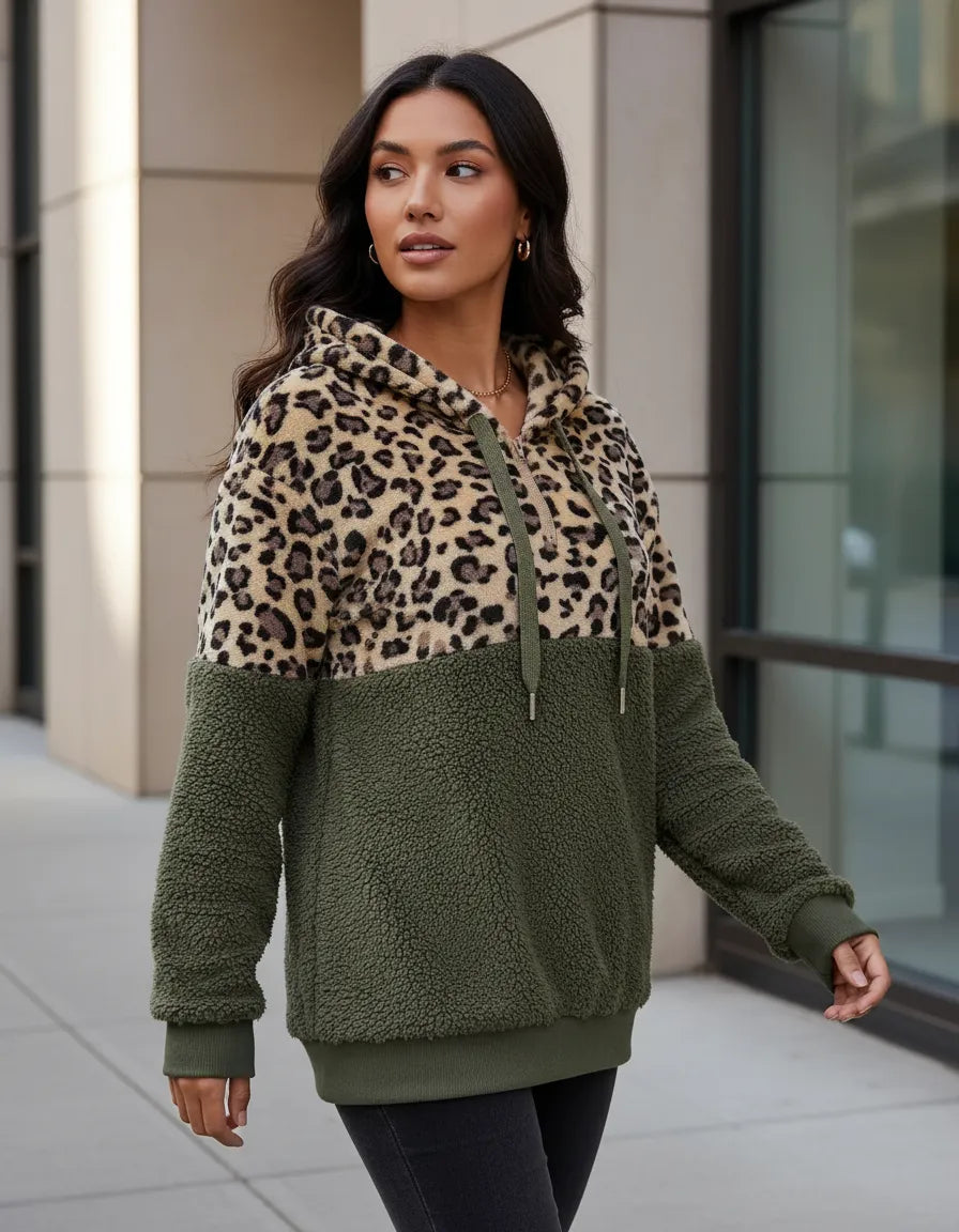 Buzo Canguro Animal Print Cremallera Capucha Uniteduy