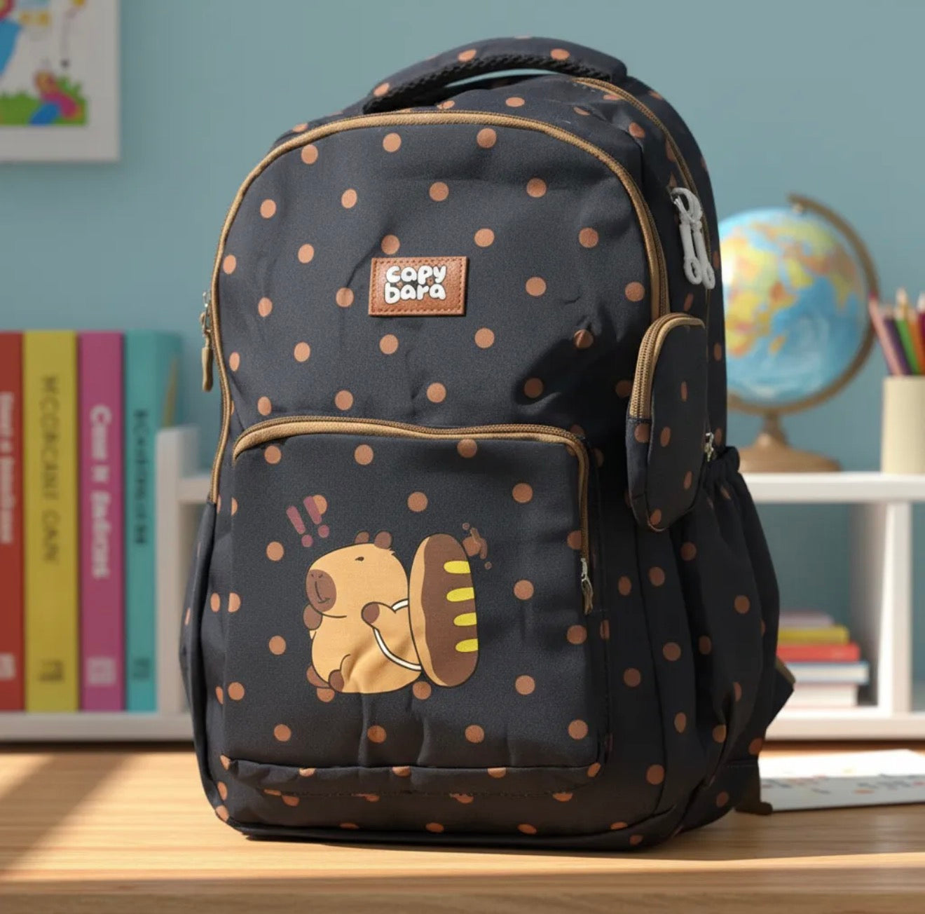 Mochila Escolar Con Monedero De Capibara Carpincho Laptop