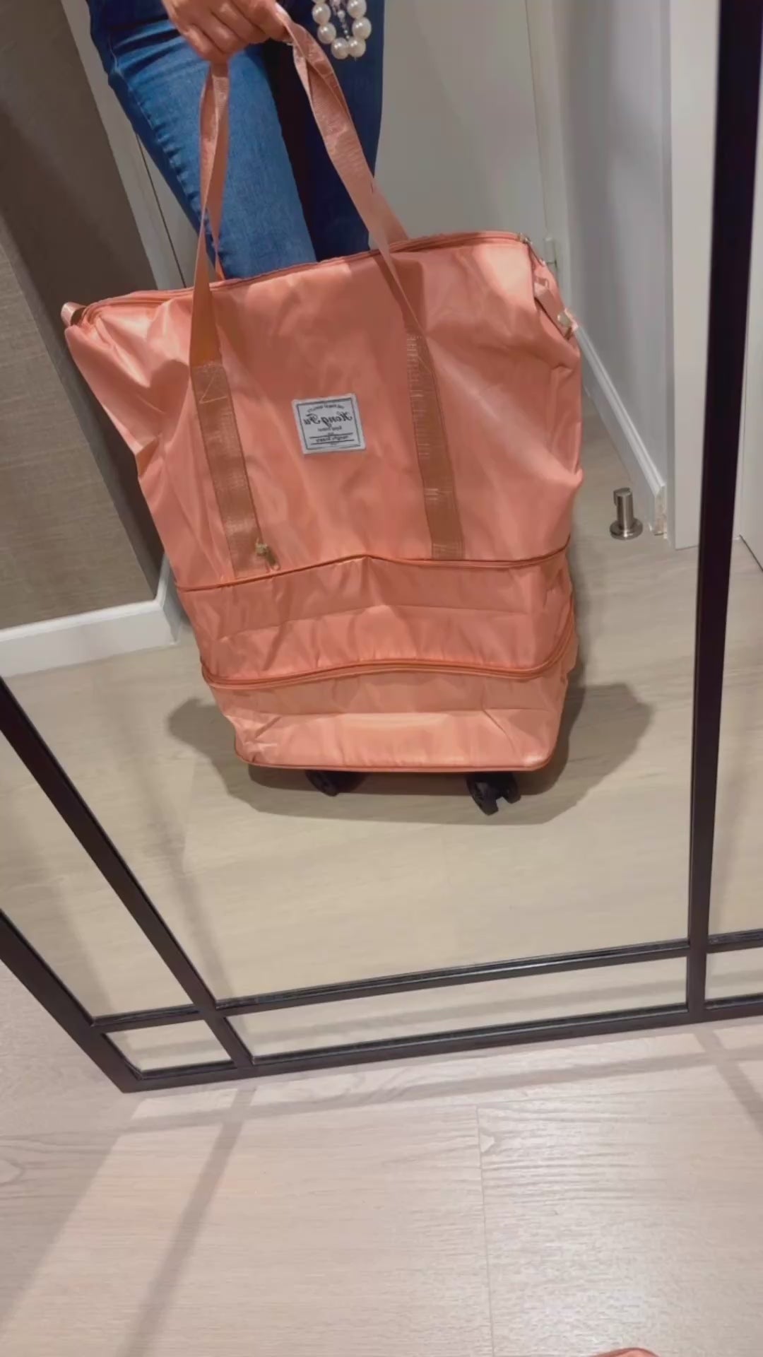 Bolso De Viaje Plegable Expandible Con Ruedas Desmontables